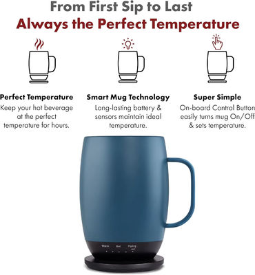 Portable Digital Style Fabrikentwurf Selbstheizung Getränke Geräte Temperaturkontrolle Direkt Trinken Kaffee Tasse Reisen drahtlos