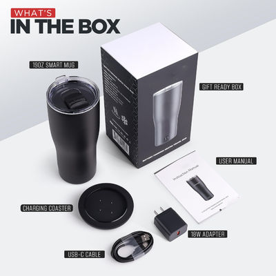 Custom Smart Heated Coffee Mug LED-Bildschirm Selbstanpassungstemperatur für bequemes direktes Trinken für Reisewagen