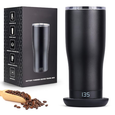 Custom Smart Heated Coffee Mug LED-Bildschirm Selbstanpassungstemperatur für bequemes direktes Trinken für Reisewagen