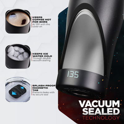 Custom Smart Heated Coffee Mug LED-Bildschirm Selbstanpassungstemperatur für bequemes direktes Trinken für Reisewagen