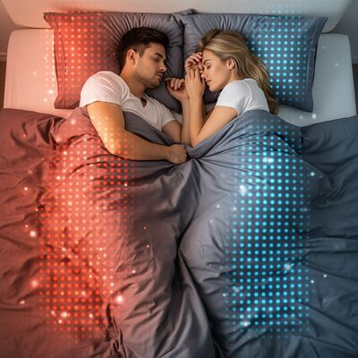 Kühlende Decke mit Dual-Zonen-Klimaregelsystem für präzise Temperaturregulierung und verbesserten Tiefschlafkomfort