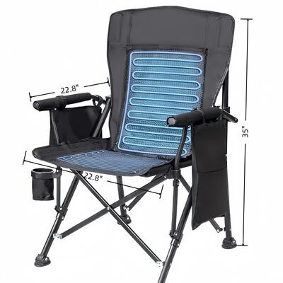 Cooling Camping Chair Equipped With Cordless Usb Powered Water Circulation System And Dual Zoned Cooling Zones For All Day Outdoor
