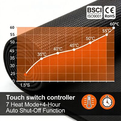Anpassbare Überhitzungsschutz-Beheizte Mauspad mit kabellosem Laden und Handgelenkauflage Intelligentes Heiz-Mauspad