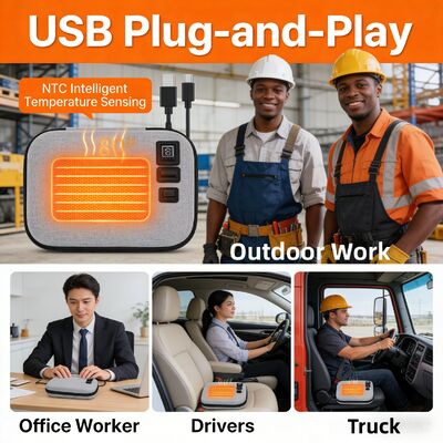 Tragbare, faltbare Lebensmittel-Heiztasche mit lebensmittelechter Aluminiumfolienauskleidung und USB-betriebener Heiztechnologie für jederzeit