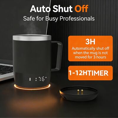Großhandel Portable Self Heating Mug 5000 MAh Batterie 18oz Kaffeewärmer wiederaufladbares Selbstheizungs-Reisebecher für das Büro