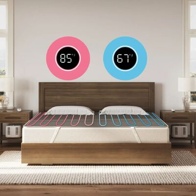 Electric OEM Bamboo Fiber Water Circulation Smart Control Heating Cooling Dual Zone Cooling Blanket for Hot Sleepers Household