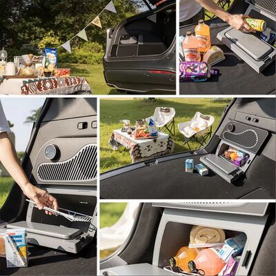 New Portable Compact Compressor Vehicle Mini Car Refrigerator Tesla Model Y 16L Capacity Digital Display Frost-Free USB Port Low