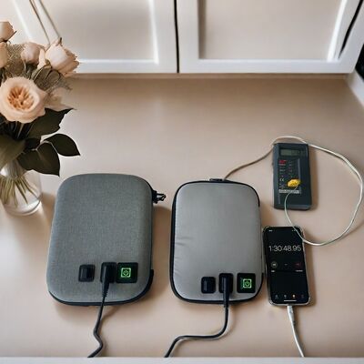 Tragbare USB-betriebene Lebensmittelheiztasche mit wasserabweisendem Oxford-Stoff und lebensmittelechter Isolierauskleidung für warme Mahlzeiten jederzeit und überall