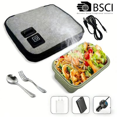 Tragbare Lebensmittelheiztasche mit Lebensmittelsicherheit und langlebigem Oxfordgewebe zum Heizen von Bento-Boxen und Babyflaschen