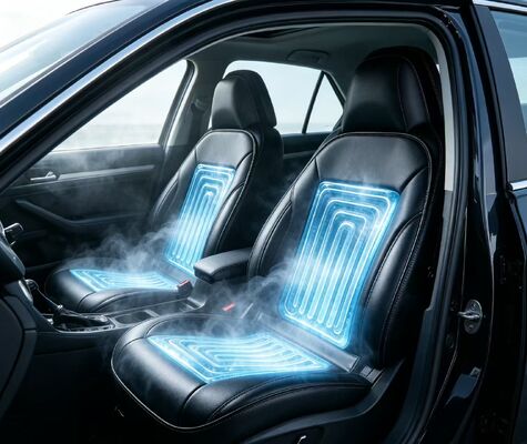 Auto-Sitzkissen mit Wasserkühlung und Heizfunktion, das eine konstante Temperaturregelung mit einem für 12-Volt-Fahrzeugsysteme sicheren Verbrauch bietet