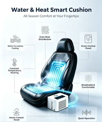 Auto-Sitzauflage mit Wasserkühlung und Heizung, Betrieb bei Standardspannung von 12V mit einer Gesamtleistung von 84W für sicheren und energiesparenden Verbrauch