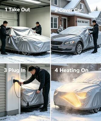 Flexible Autoheizkappe mit anpassbaren Optionen und OEM-Dienstleistungen, die im Winter eine gleichbleibende Heizung und einen schützenden Motor bieten