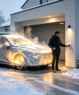 Motorhaube für die Fahrzeugheizung, die eng an den Motorraum des Fahrzeugs angepasst ist und eine gleichmäßige Wärmeverteilung und Schutz gewährleistet