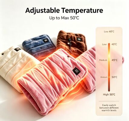 Portable USB Elektrisch beheiztes Handwärmer 3 Einstellbarer Temperatur Max 50°C Weiches Flanell Wiederaufladbare Handwärmtasche Winter Outdoor Warm Geschenk
