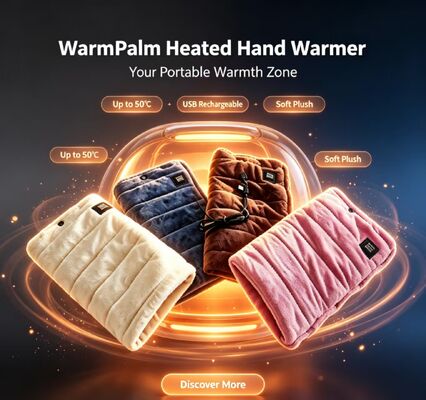 Portable USB Elektrisch beheiztes Handwärmer 3 Einstellbarer Temperatur Max 50°C Weiches Flanell Wiederaufladbare Handwärmtasche Winter Outdoor Warm Geschenk