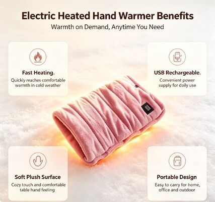 USB-Handwärmer Kompakter, leichtes, weiches Gewebe, komfortabel anfühlbar, perfekt für tägliche Pendeln, Büroarbeit und Outdoor-Enthusiasten