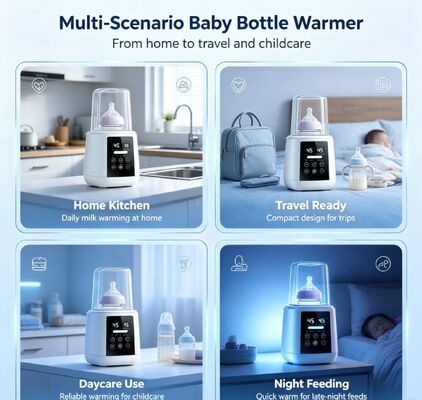 200 Watt elektrischer Babyflaschenheizer 30-65°C Temperaturkontrolle Trockene Verbrennung Schutz Automatisches Abschalten Milchheizer für Muttermilch Lagerbeutel Glas PP Silikon Babyflaschen