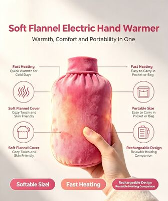 Wiederaufladbarer Eimer-Form elektrischer Handwärmer, Kristall-Ultra-Soft-Haut-freundliche Abdeckung, schnelle Erwärmung tragbare Heiztasche für kaltes Wetter