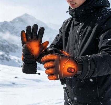 Elektrisch beheizbare Handschuhe Graphen-Schnellheizung, einstellbare Temperatur, wasserdichte Thermohandschuhe, individuelles Logo & Verpackung verfügbar