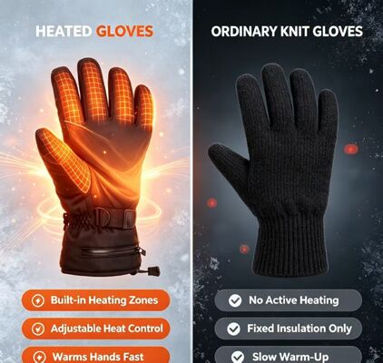 Elektrisch beheizbare Handschuhe Graphen-Schnellheizung, einstellbare Temperatur, wasserdichte Thermohandschuhe, individuelles Logo & Verpackung verfügbar