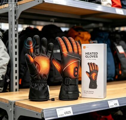 Batteriebetriebene elektrische Heizhandschuhe Graphen-Wärmeheizhandschuhe 40-65°C verstellbare Winddichte Wasserdichte Heizhandwärmer Unisex Winterhandschuhe für Skifahren Motorrad Sport im Freien