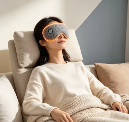 Unisex beheizbare Augenmaske, USB wiederaufladbare weiche Strickstoff thermische Augenmaske, einstellbare Temperatur warme Kompresse Augenmaske zur Linderung von Augenermüdung für Männer und Frauen zu Hause, im Büro und auf Reisen