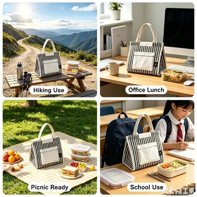 Portable Heated Lunch Bag USB-betrieben, schnelle Heizung Elektro-Lebensmittelwärmer mit 3 Temperaturmodi, leichtes Gewicht 0,295KG Thermal Tote für Büro, Schule & Outdoor