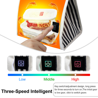 Portable Heated Lunch Bag USB-betrieben, schnelle Heizung Elektro-Lebensmittelwärmer mit 3 Temperaturmodi, leichtes Gewicht 0,295KG Thermal Tote für Büro, Schule & Outdoor