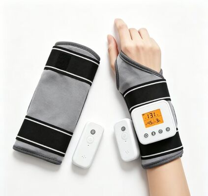 Soft Fabric Heated Wrist Support Guard with Vibration Massage, Multi Timing Modes Rechargeable Heating Wrist Brace