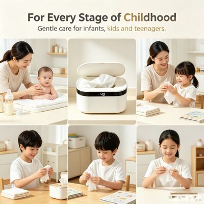 Portable Smart Baby Wipes Warmer,Portable Touch Control Baby Wipes Warmer for Infant Care, Adjustable Temperature, PP & Silicone, CE FCC RoHS Certified