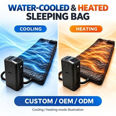 Water Cooled and Heated Sleeping Bag, Dual Mode Water Cooling and Heating Sleep System with Control Unit and Corrugated Hose, Custom Design Color Logo and Packaging, OEM ODM