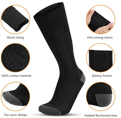 Graphene Heizplatte 100% reines Baumwollgewebe Technologie Elektrische Fußwärmer Socken
