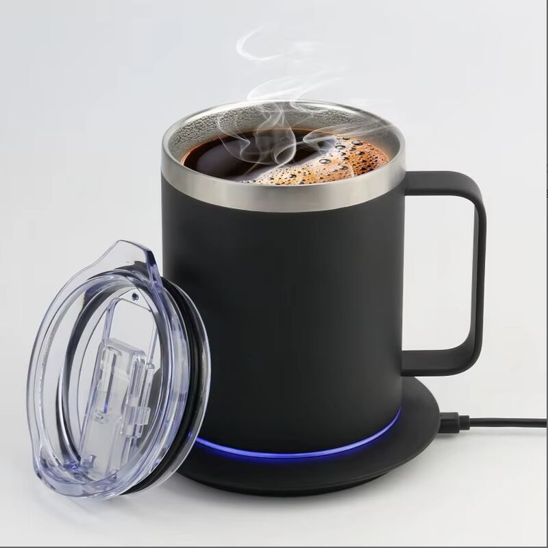 Großhandel Portable Self Heating Mug 5000 MAh Batterie 18oz Kaffeewärmer wiederaufladbares Selbstheizungs-Reisebecher für das Büro