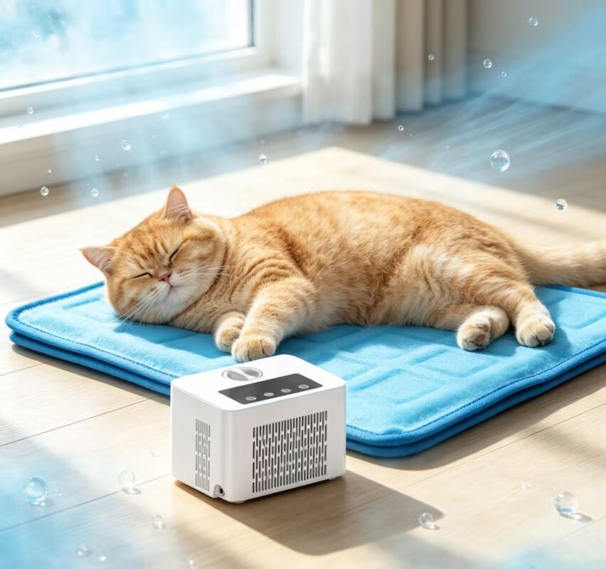 Smart Pet Bed Kühlpad mit physischer Wasserkühltechnologie, die eine stabile und langlebige kühle Oberfläche für Haustiere bietet