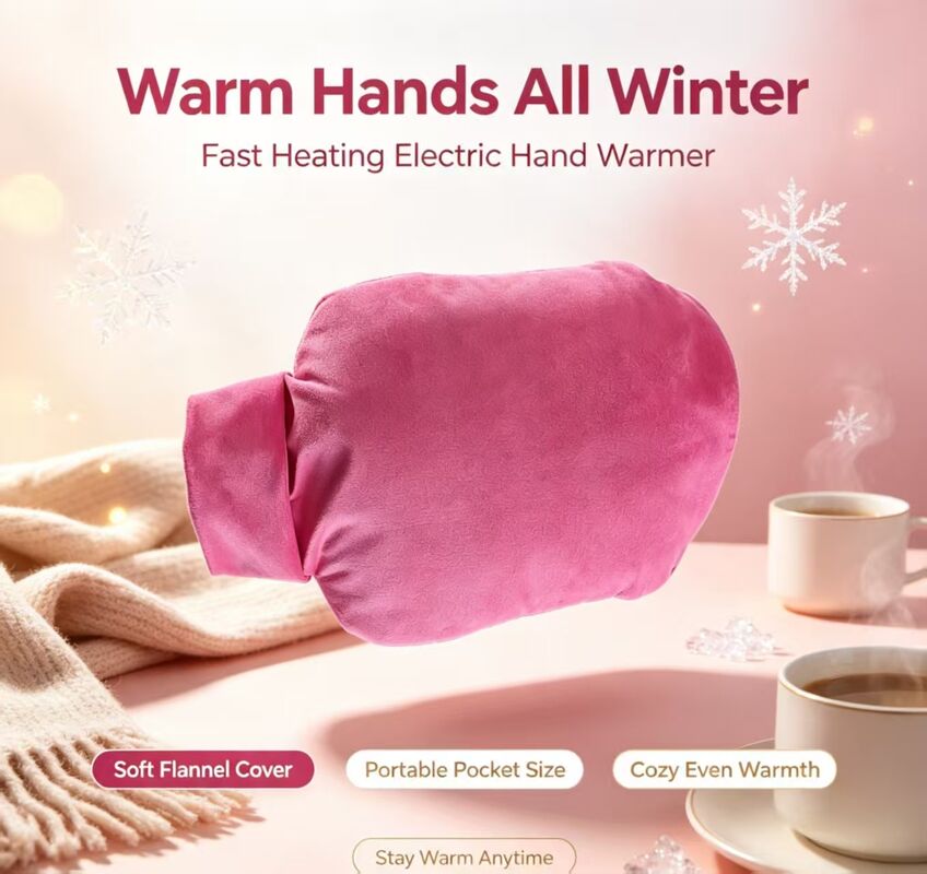 Eimerförmiger wiederaufladbarer Handwärmer, Kristall-Ultra-Weichstoff, Einstellbarer Temperatur, DC-Ladung, tragbare elektrisch beheizte Handtasche, kundenspezifische Farbe OEM ODM