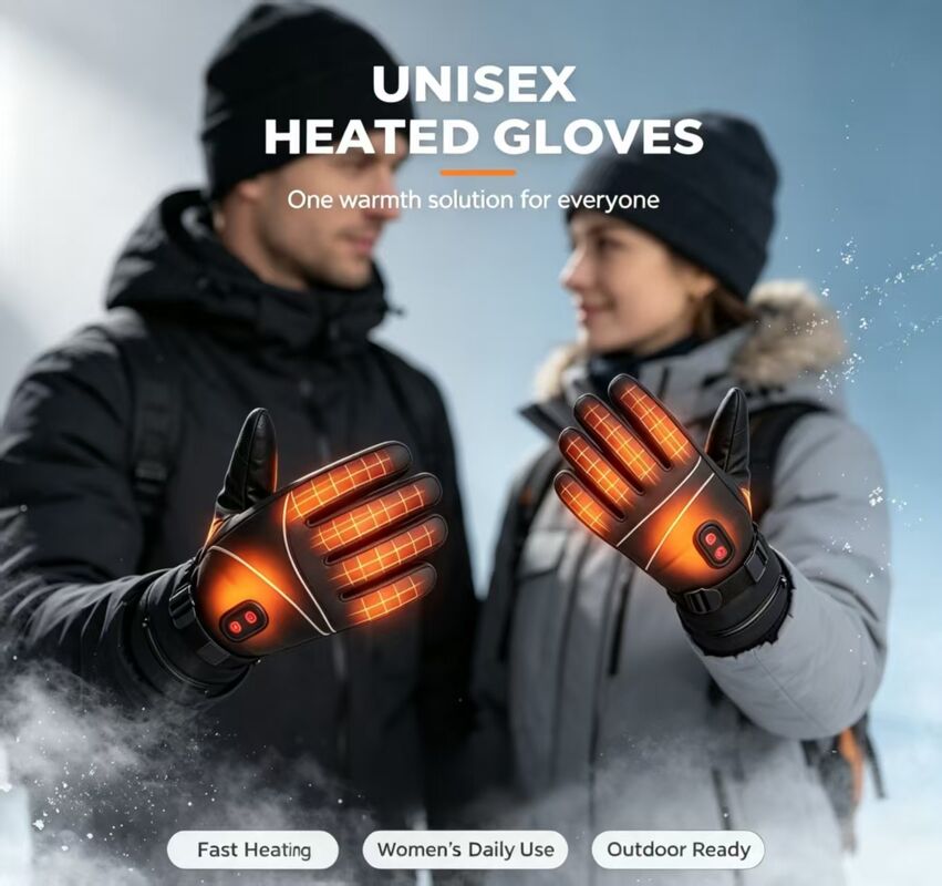 Batteriebetriebene elektrische Heizhandschuhe Graphen-Wärmeheizhandschuhe 40-65°C verstellbare Winddichte Wasserdichte Heizhandwärmer Unisex Winterhandschuhe für Skifahren Motorrad Sport im Freien