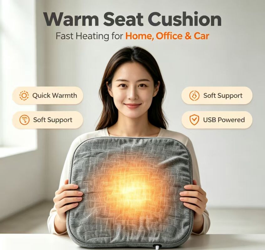 3cm thick lightweight graphene heating cushion 3-speed USB heating pad, suitable for different household and office chairs