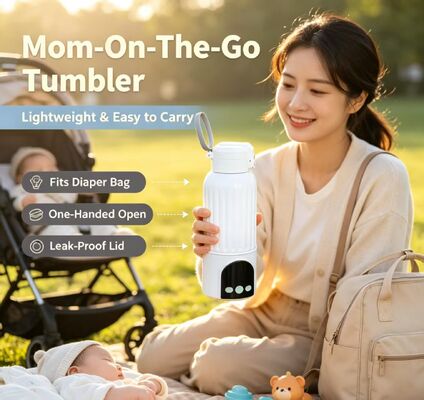 Babyflaschenwärmer Portabler USB-betriebener Milchheizer mit einstellbarer Temperatur und Edelstahlinneren für eine sichere Säuglingsfütterung