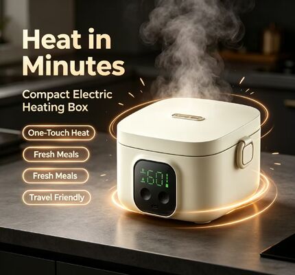 Pasteurisierung Elektrisch Beheizbare Brotdose USB Betrieben, 500ml 304 Edelstahl Lebensmittelheizbehälter, Multi-Temperaturregelung