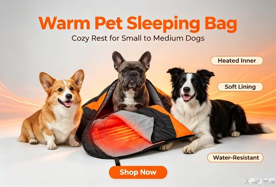 Wasserdichtes und kratzfeste Heizschlafsack für Hunde, 3-stufige Temperaturverstellbares, langlebiges Polyester-Schlafsack für Haustiere mehrerer Hundearten, Hohlbaumwoll-Fitting für Winterschneewind